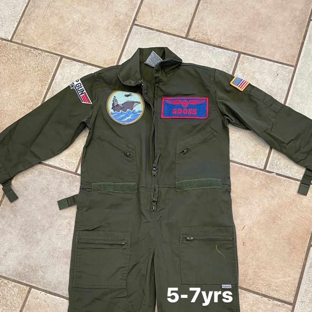 Kids top gun goose costume, 5-7 years old